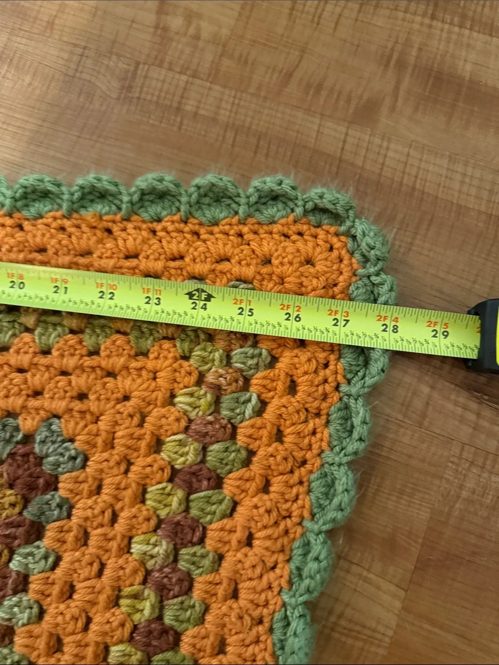 Handmade Crochet Halloween Mickey Baby or Throw Blanket in Orange, Green, Brown